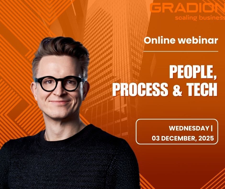 Gradion masterclass cover featuring Lars Strojny on people, process and tech in building high-performing tech organizations