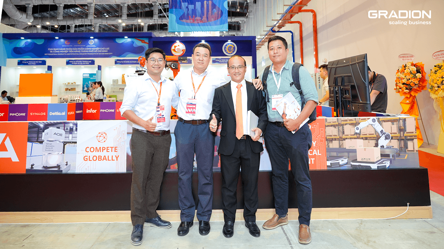 Gradion Team Trade Show Booth Networking